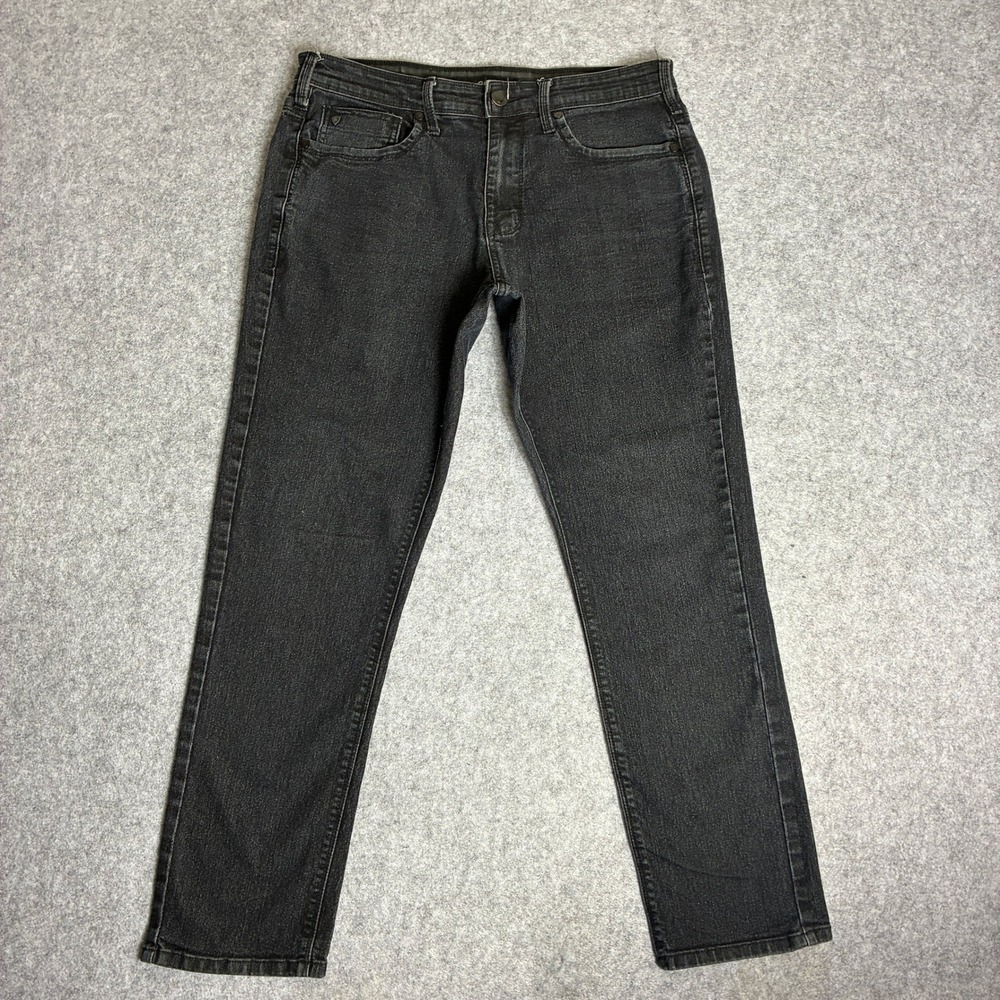 Fried Denim Mens Slim Fit Jeans 32x29 Faded Black Stretch Cotton Blend Pants